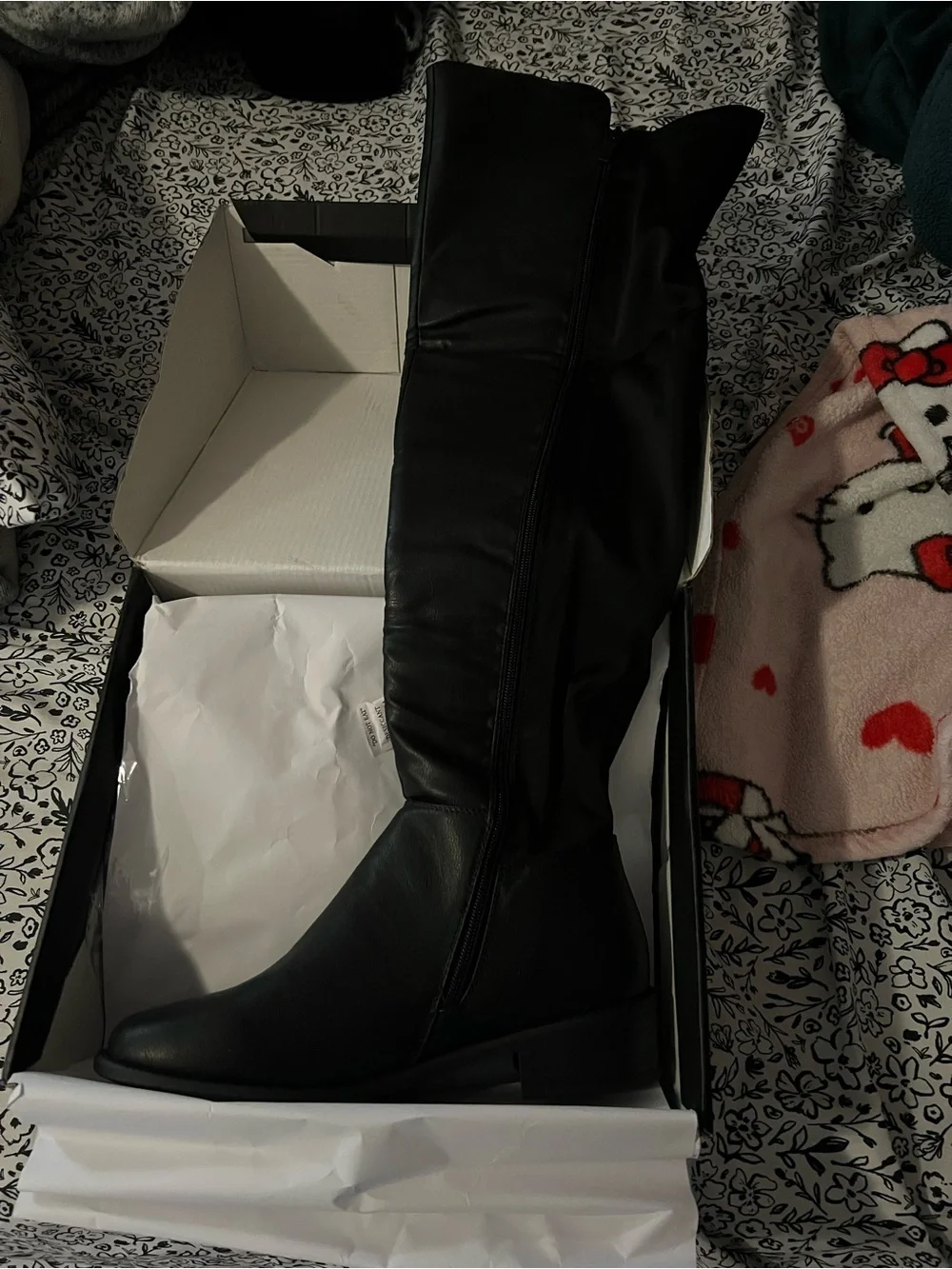 Black Knee-High Women's leather boots